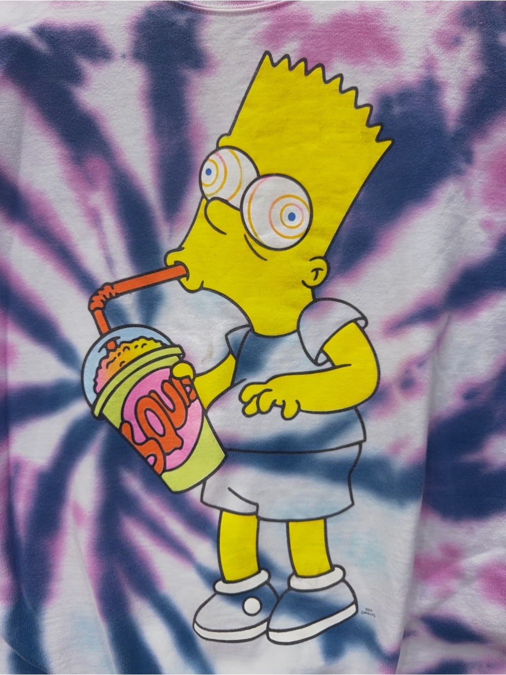 Bart Simpson Sweatshirt Women S Long Sleeve Psychedelic Colorful Squishee